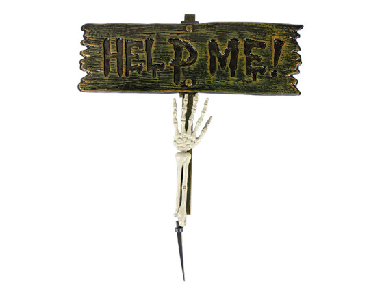 Halloween Help Me Garden Stake