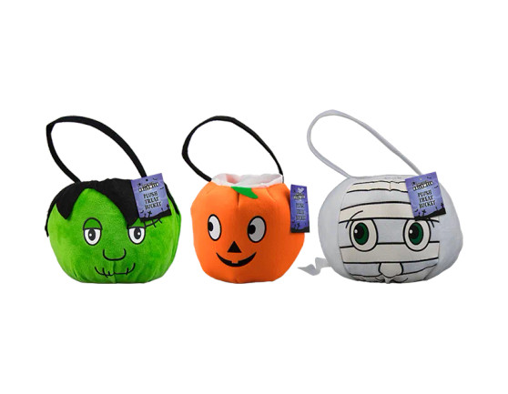 Character Plush Treat Bucket 14x18cm - Assorted