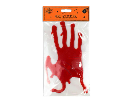 Halloween Bloody Hands Gel Window Stickers - 2 Pack