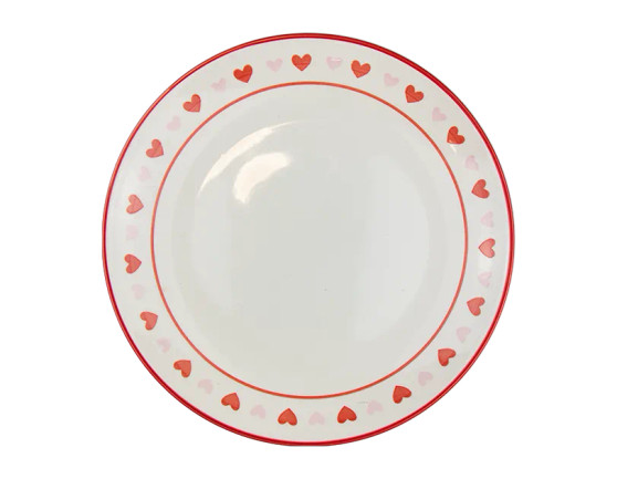 Valentine's Heart Printed Plate 26cm