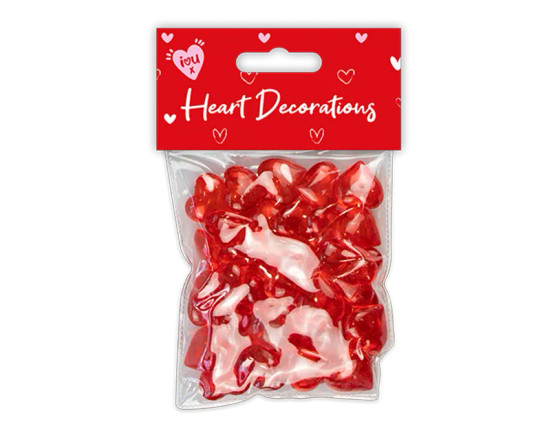 Valentine's Acrylic Heart Decorations 75g