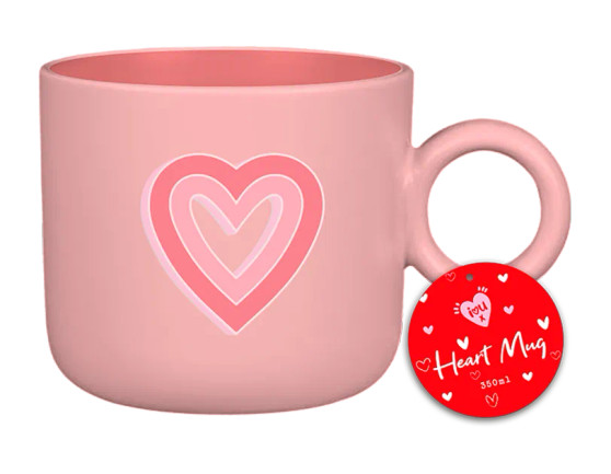 Valentine's Printed Heart Mug 350ML