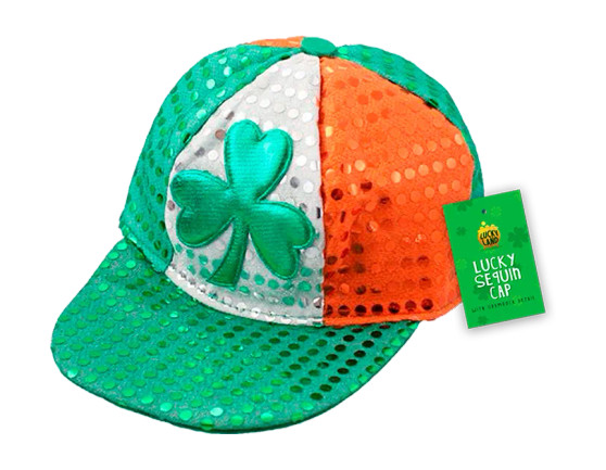 St. Patrick's Day Sequin Cap