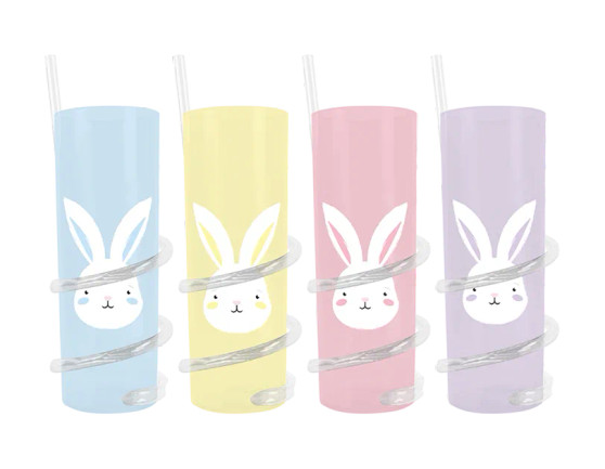 Easter Spiral Straw Tumbler - Assorted