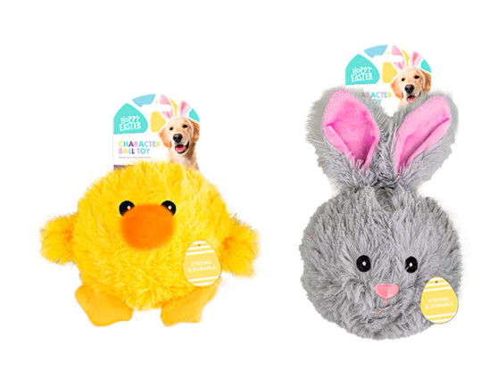 Easter Character Ball Pet Toy  - Assorted