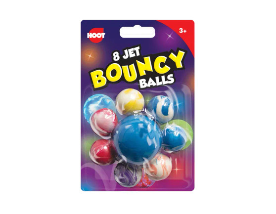 Jet Bouncy Balls - 8 Pack