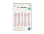 Fork and Spoon Set 10 Pack - Pink