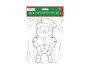 Christmas Jointed Card Decorations 4pk - Santa