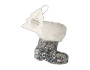Silver Sequin Boot Decoration