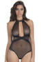 Oh La La Cheri Collared Mesh Teddy