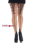 Leg Avenue Cuban Heel Tuxedo Button Tights