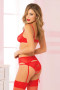 Seven til Midnight Bed of Roses Bra Set - Red