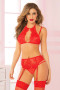 Seven til Midnight Bed of Roses Bra Set - Red