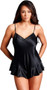 Martina Ruffle Hem Satin Romper