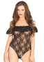 Leg Avenue Off the Shoulder Floral Lace Teddy