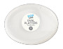White Plastic Oval Platters 10pk