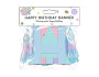 Pastel Glitter Multicolour Happy Birthday Tassel Banner