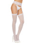 Dreamgirl Sheer Suspender Pantyhose - White