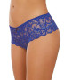 Dreamgirl Satin Bow Crotchless Boyshort - Sapphire