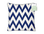 Summer Zig Zag Navy Printed Water Repellent Outdoor Cushion