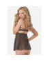Seven til Midnight Lace Halter Babydoll Set