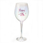 Happy 18th Wine Glass