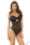 Fantasy Lingerie Tori Stretch Lace Keyhole Front Teddy