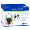 Portable Folding Travel Walker with 5" Wheels and Fold up Legs