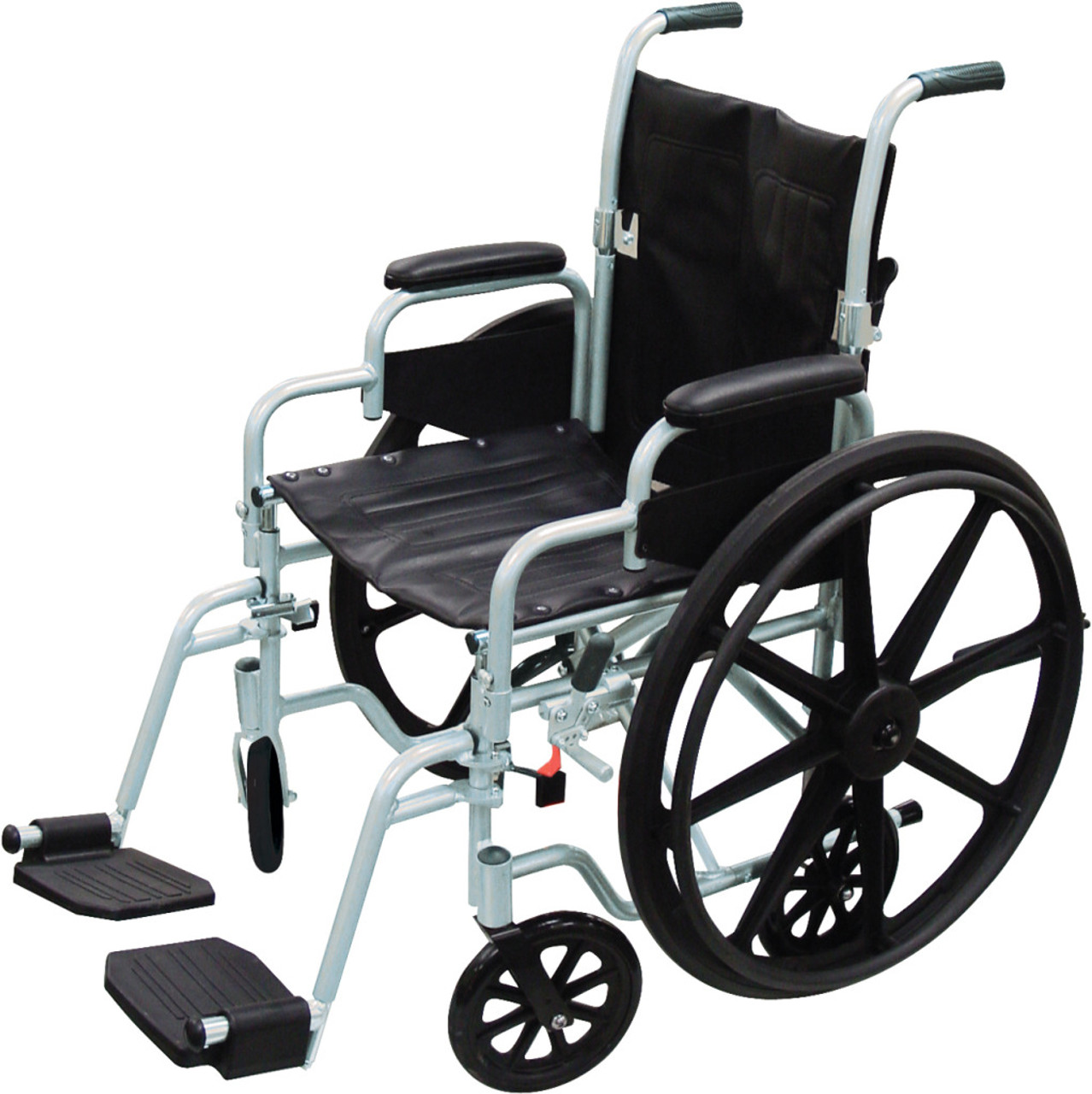 Poly Fly Light Weight Transport Chair Wheelchair with Swing away Footrest