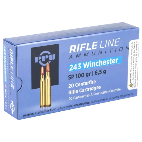 PPU STANDARD RIFLE AMO 243 WIN 100GR SP 20RD (10 BOX CASE)