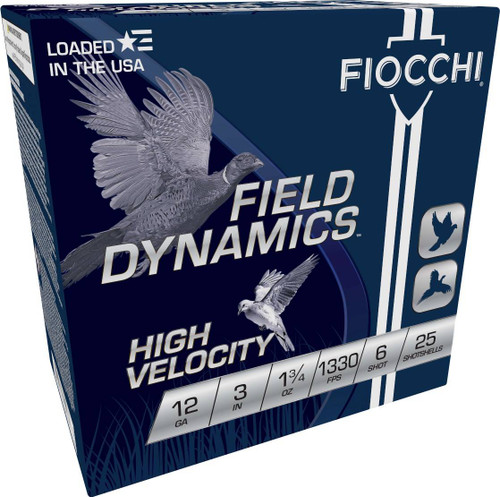 FIOCCHI HV LEAD AMO 12GA 3 IN 1 3/4 OZ  #6 1330FPS 25-RD ( 10 BOXES PER CASE )