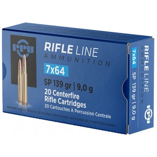 PPU METRIC RIFLE AMO 7X64 140GR PSP 20RD (10 BOXES PER CASE)