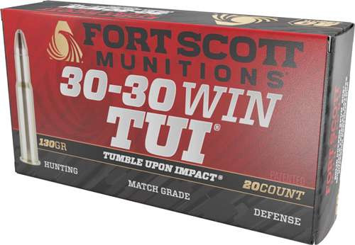 FORT SCOTT MUNITIONS LEAD FREE RIFLE AMO 30-30 WIN 130GR TUI BRASS CASE 20-RD ( 10 BOXES PER CASE )