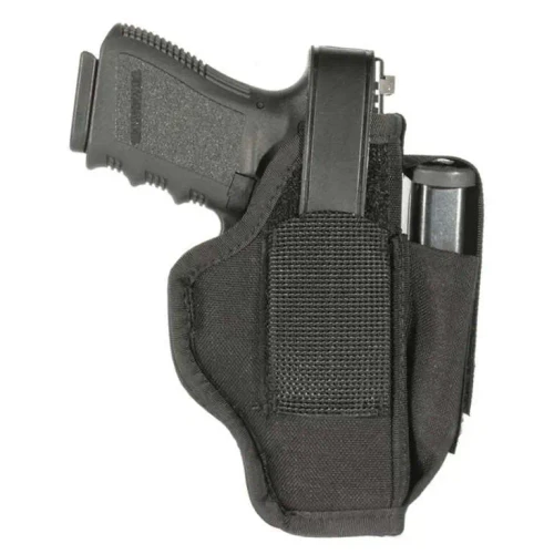 BLACKHAWK W/MAG POUCH BLK HOLSTER 4.5-5" LG AUT AMB
