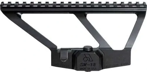 ARSENAL SCOPE MOUNT FOR AK VARIANTS WITH SIDE RAIL BLK 1 PIECE DESIGN 19 SLOT RAIL