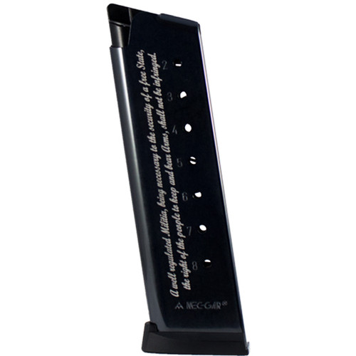MECGAR 1911 45ACP 8RD 2ND AMMENDMENT ENGRAVED