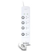 ALOGIC 4 Outlet Power Board with Individual Switches & 4 USB Ports (4.5A Current) - Surge & Overload Protected  