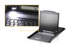 Single Rail 19" 16-Port PS/2-USB VGA LCD KVM Switch