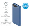 Cygnett ChargeUp Boost 3rd Gen 10K mAh Power Bank-Blue(CY4342PBCHE),1x USB-C(15W),2x USB-A(12W),15cm USB-C Cable, Charge 3 Devices