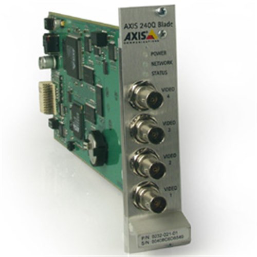 0232-021 240Q-BLADE 4CH VIDEO SERVER, 704X576, JPEG-MPEG, 5-6FPS, BLADE VERSION