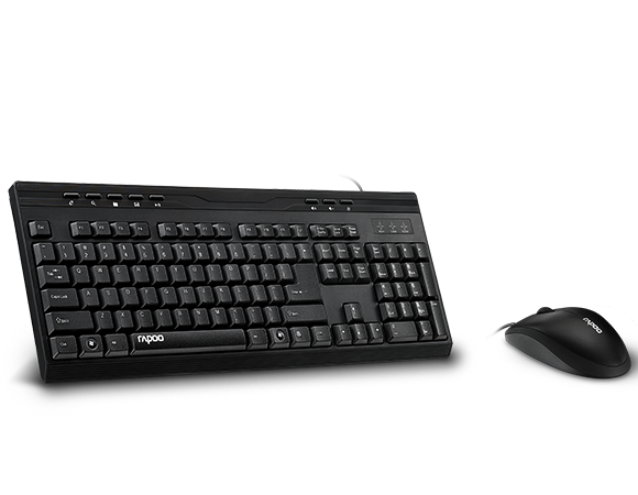 Wired Optical Mouse & Keyboard Combo BLACK Multimedia Keyboard/Full Size/Anti-oxidation sealed membrane/1000 DPI high-definition tracking
