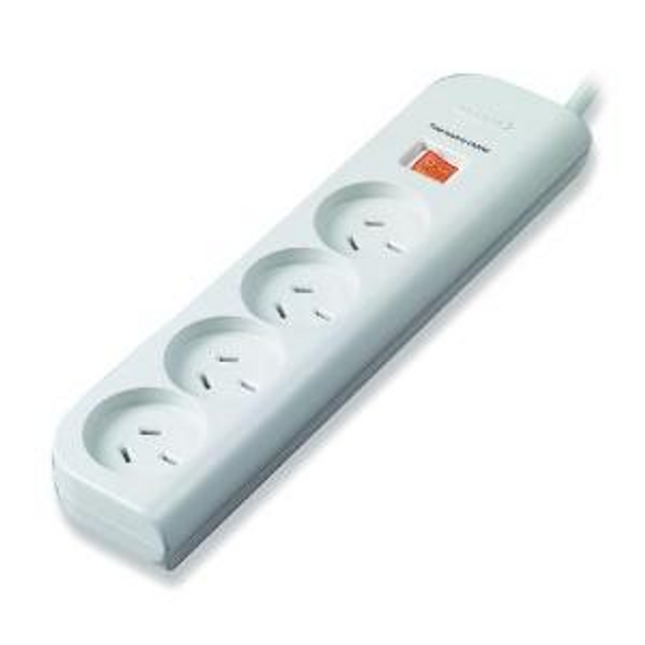 Belkin Surge Protector, 4 Outlets, 1m Cord, 2 Year Warranty