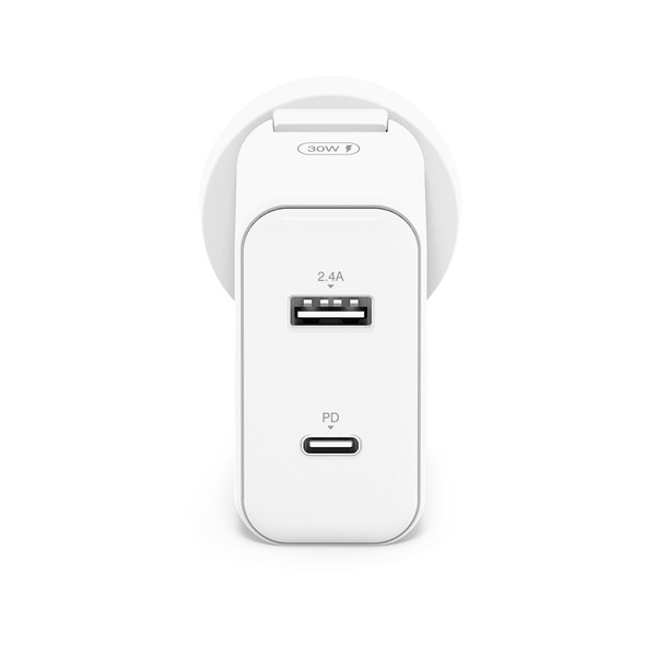 ALOGIC 2 Port USB-C & USB-A Wall Charger 30W with Power Delivery - MOQ:2