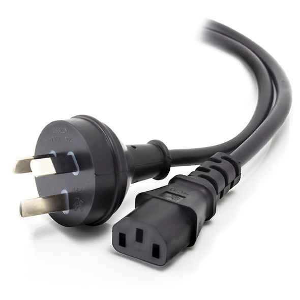 Alogic Standard Power Cord 0.5m Aus 3 Pin Mains Plug to IEC C13 