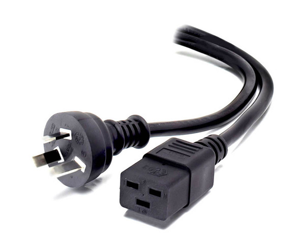 ALOGIC 2m 10Amp Aus 3 Pin Mains Plug to IEC C19 - Male to Female - MOQ:5