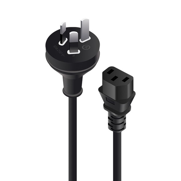 Alogic 2m Aus 3 Pin Wall to IEC C13 - Male to Female Power Cable