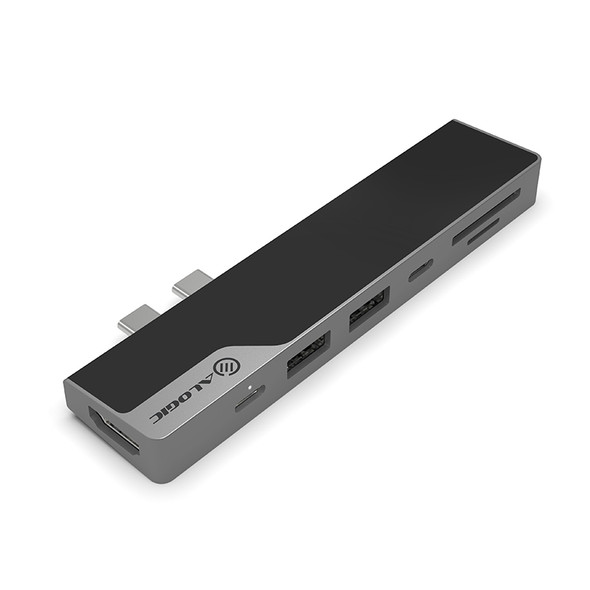 ALOGIC USB-C MacBook Dock Nano Gen 2 - Space Grey  - HDMI 4K/USB-C with PD/USB 3.0 Hub/Card Reader - MOQ:1