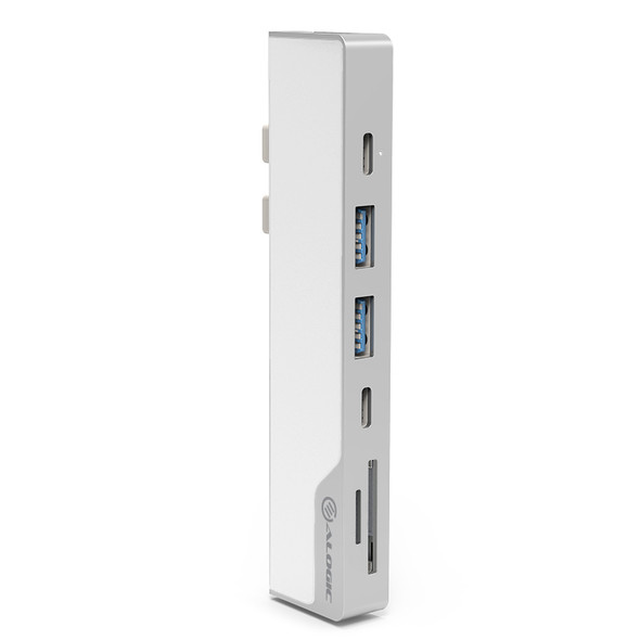 ALOGIC USB-C MacBook Dock Nano Gen 2 - HDMI 4K/USB-C with PD/USB 3.0 Hub/Card Reader - Silver  - MOQ:1
