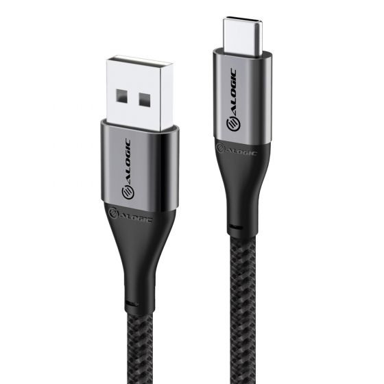 ALOGIC Super Ultra USB 2.0 USB-C to USB-A Cable - 30cm - 3A/480Mbps ‚Äì Space Grey  - MOQ:3
