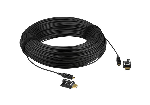 Aten 60m True 4K HDMI 2.0 Hybrid Active Optical Cable, detachable head to support both HDMI and micro-HDMI